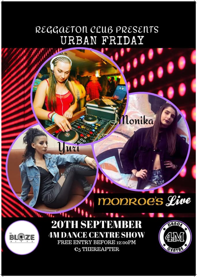 Urban fridays at monroes with 4M Dance Centre.