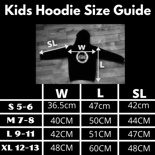 Kids Hoodie Size Guide